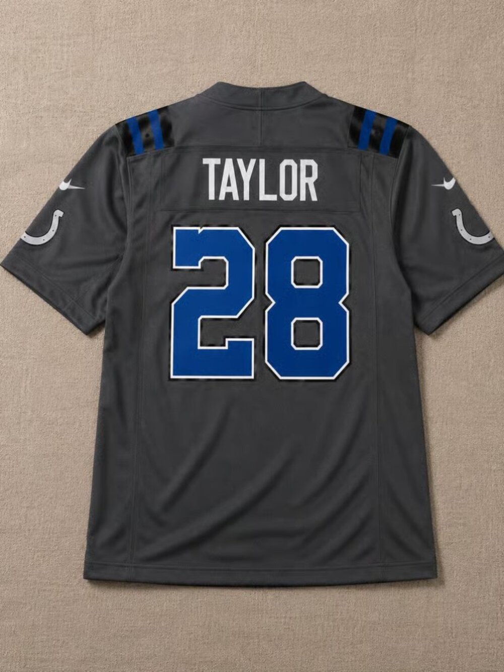 Jonathan Taylor Gray Stitched Jersey Vapor